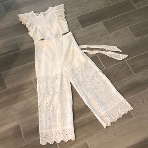 White Eyelet Summer Jumper ☀️🌈